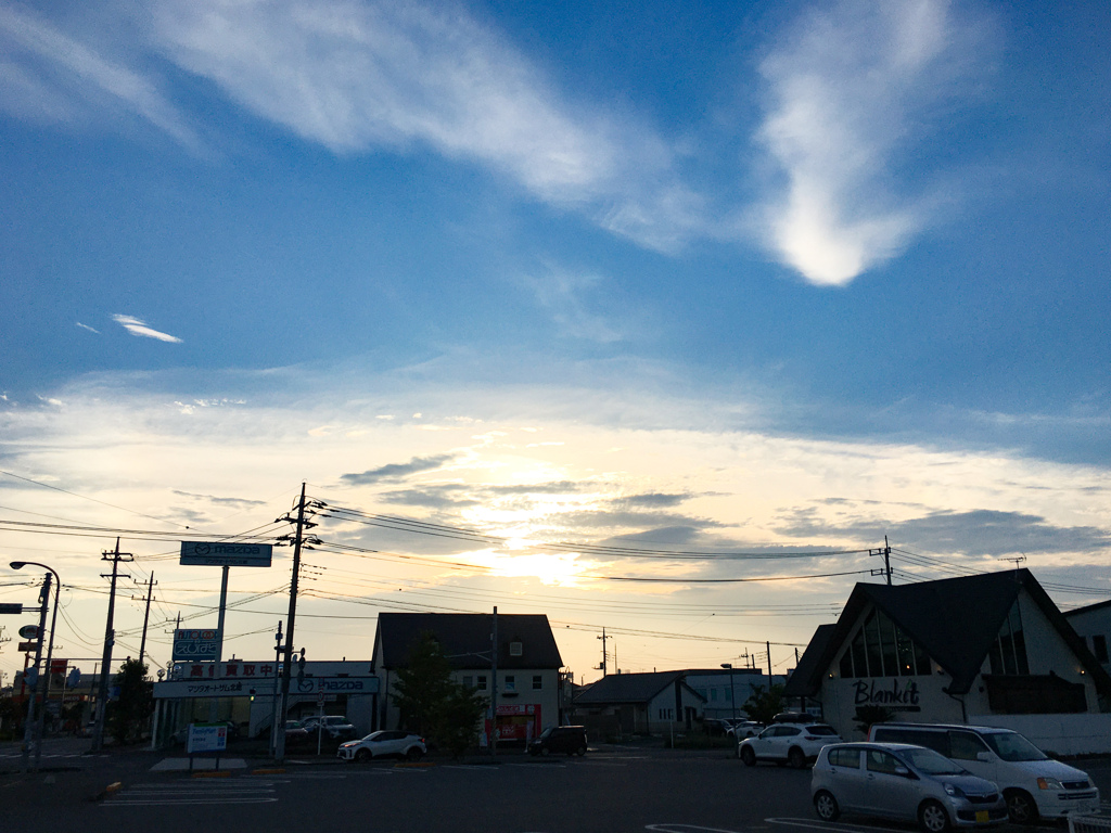 数日前の空