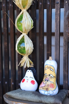 妻籠宿でのお出迎え