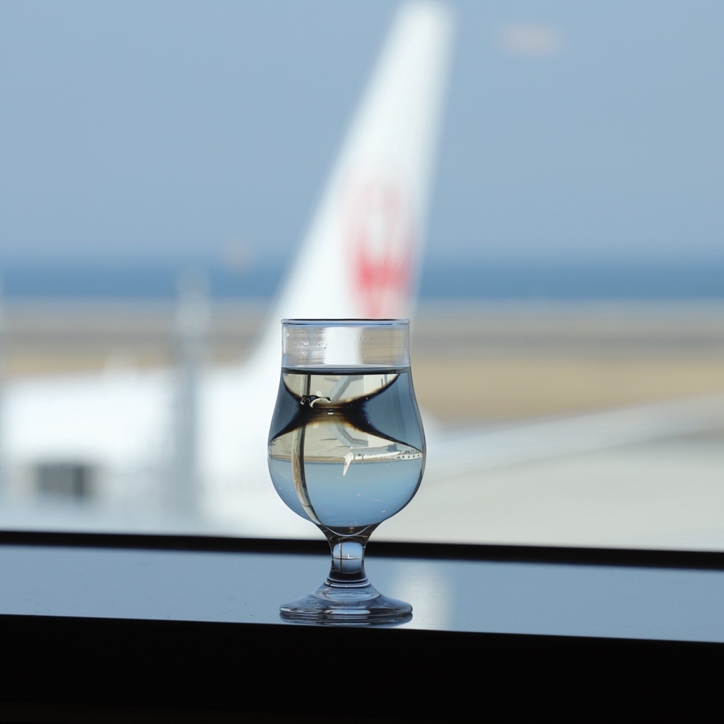 これより搭乗する便を覗く 大分空港にて