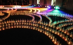 波千鳥模様のキャンドル