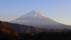 夕日に浮かぶ富士