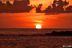 沈みゆく夕日