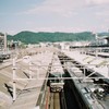 京都駅の高架上から。