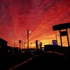 紅く染まる空