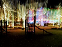 イルミネーションのカーテン