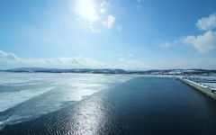 堤防からの離氷