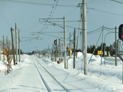 線路～月形方面を望んで