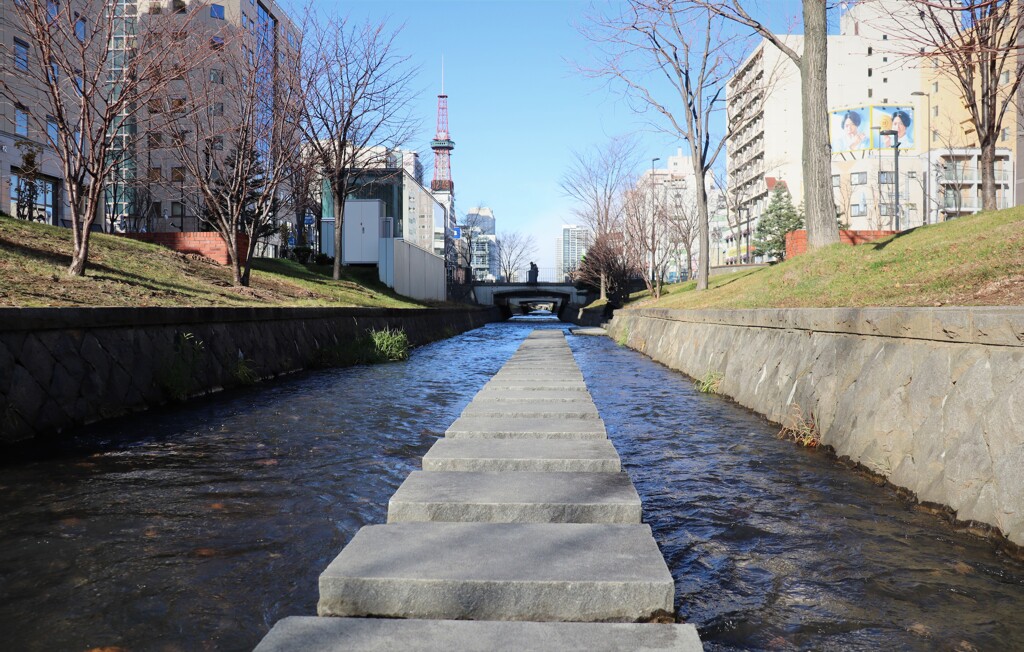 晩秋の川