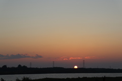 今日は夕日を　５