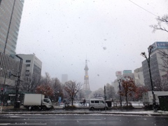 初雪二日目　札幌テレビ塔