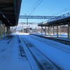 田舎の冬駅