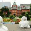 季節はずれの雪だるま　危うし！