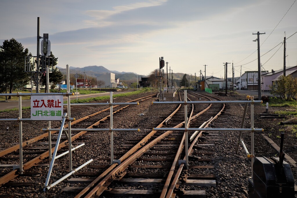 月形駅線路