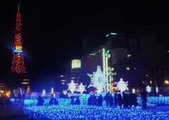 青のイルミネーション