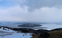 屈斜路湖　美幌峠より