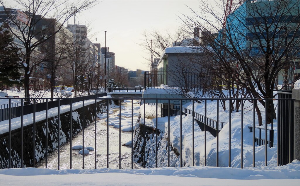 雪の札幌風景