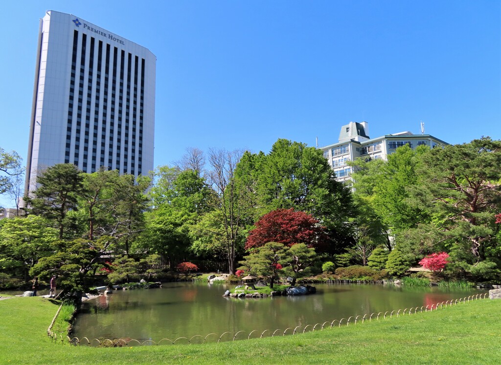 庭園、ホテル、マンション