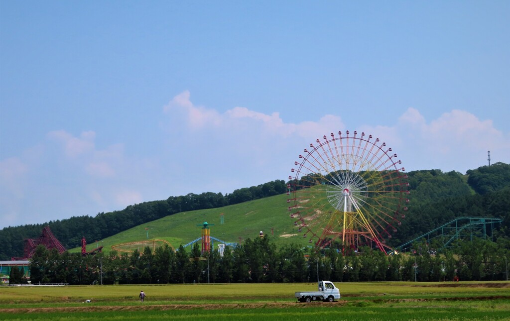 一寸田舎の遊園地
