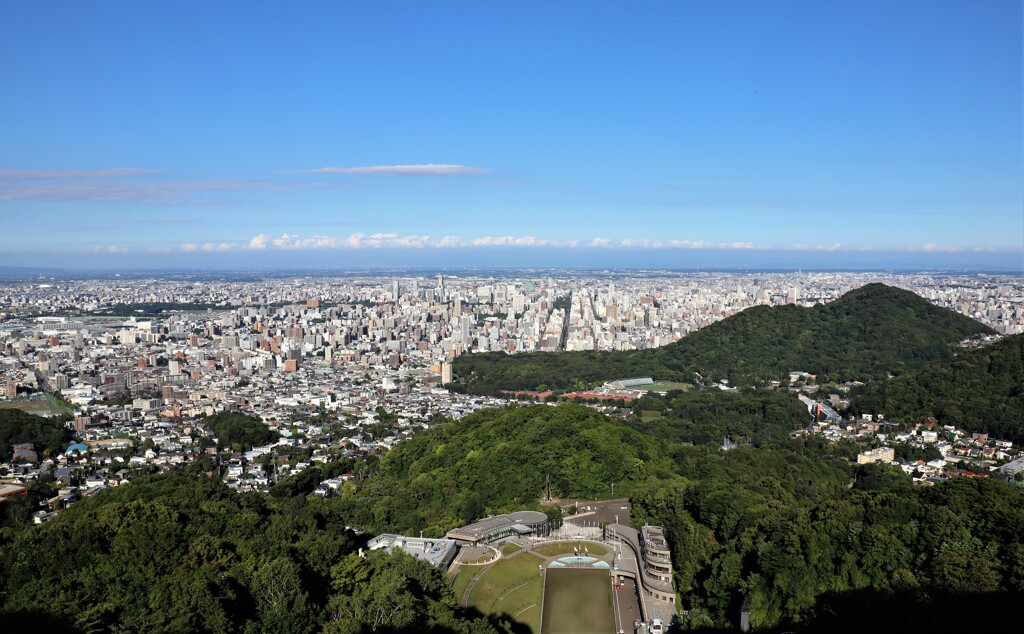 札幌中心部全貌　大倉山より