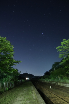 小湊鉄道　星空