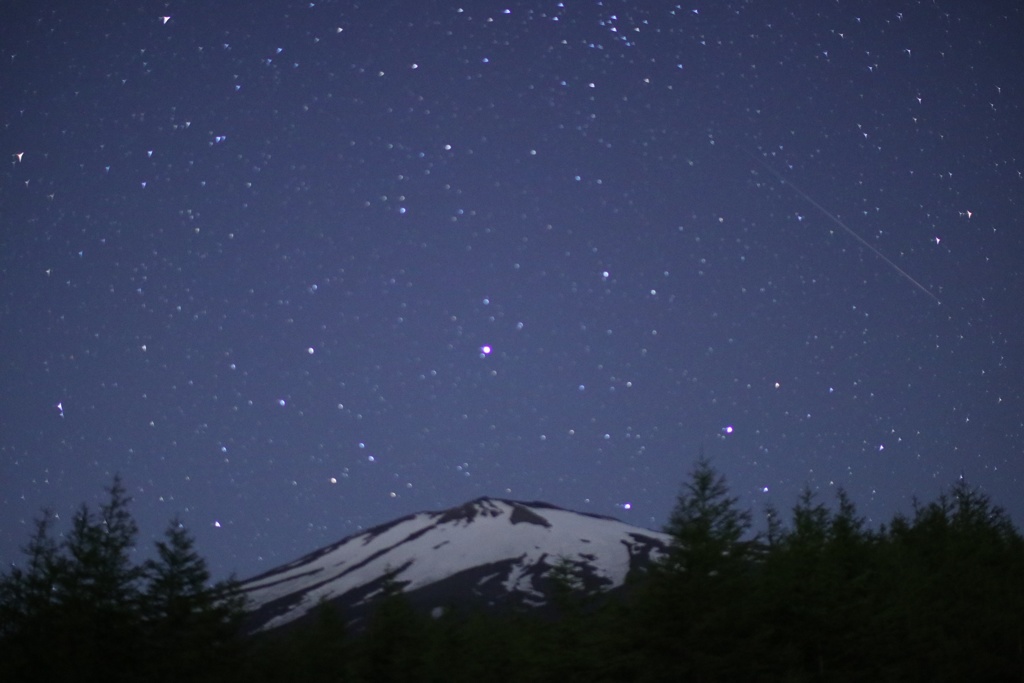 富士と流星