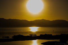ソルタン湖からの夕日