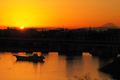 江戸川の夕日