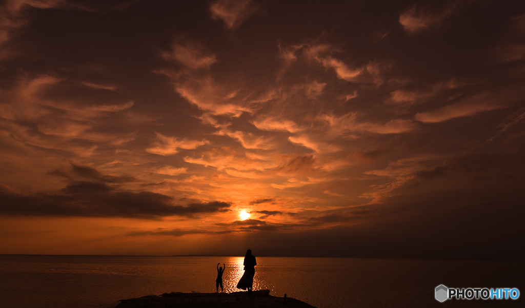 竹富島の夕日を見に