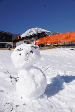 雪だるまと富士