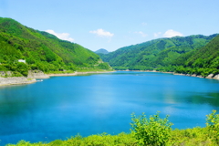 「木祖村味噌川ダム湖」