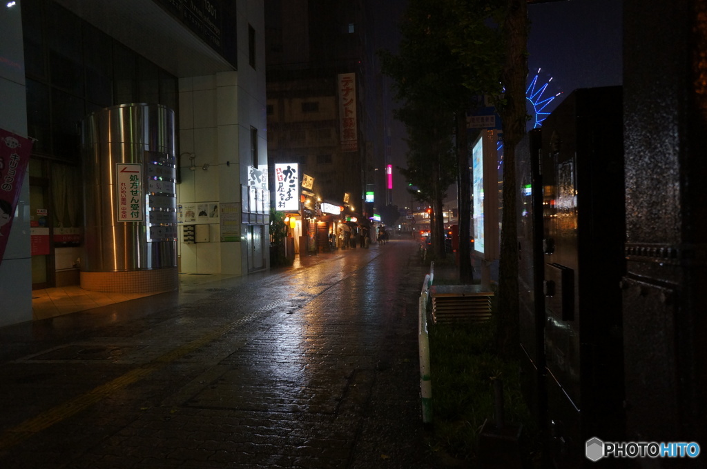 大雨でも頑張ってます。