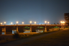近くの河川敷の橋