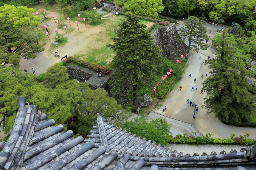 松山城　天守閣より