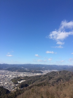 京都 大文字山から北を見る