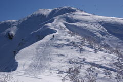 日本百名山　雪の荒島岳