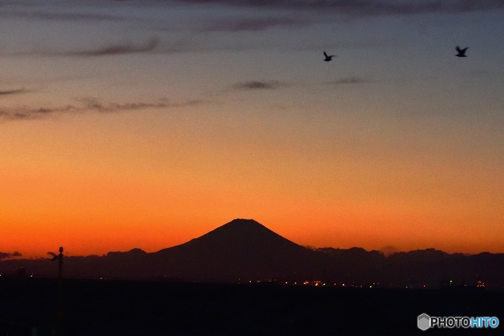 江川海岸からの富士山