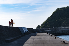 親子　海　釣り