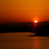 多摩湖にて〜沈みゆく夕陽