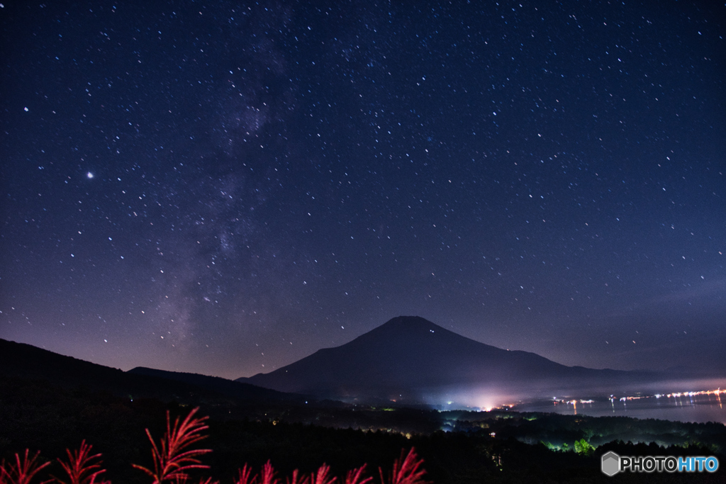 富士山と天の川