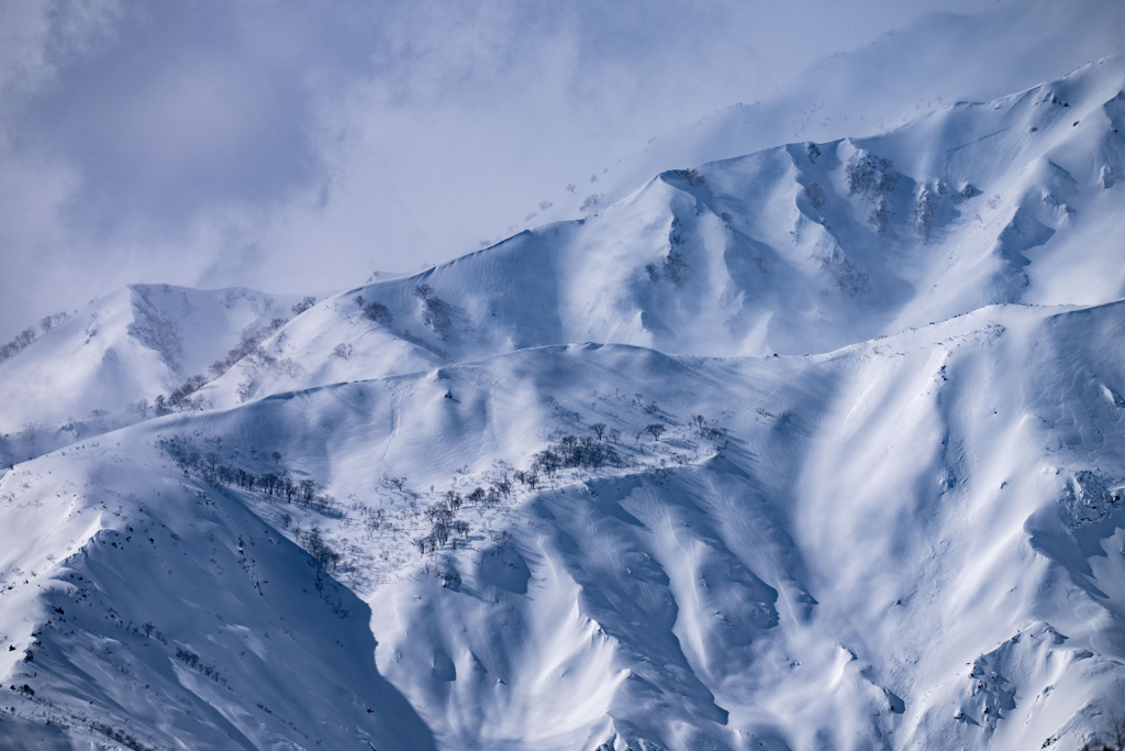 今日の雪山