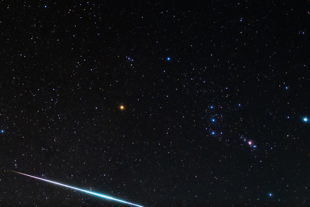 オリオンとふたご座流星火球