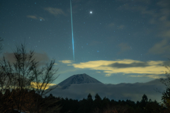 富士と流星