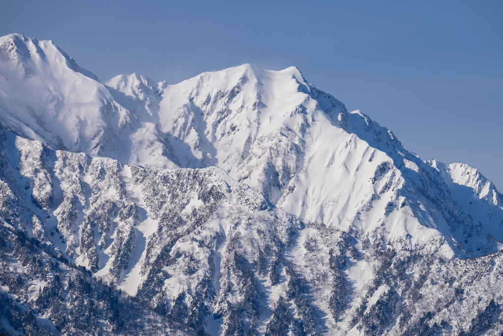 今日の雪山