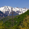 春の雪山
