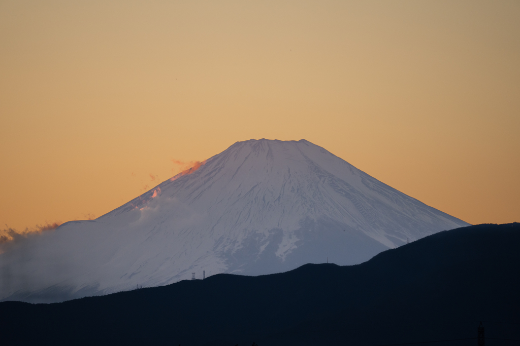 謹賀新年　元旦の富士