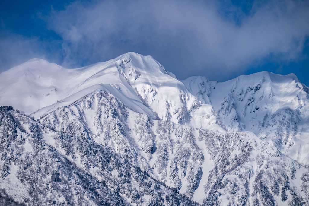 今日の雪山
