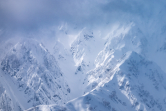 今日の雪山