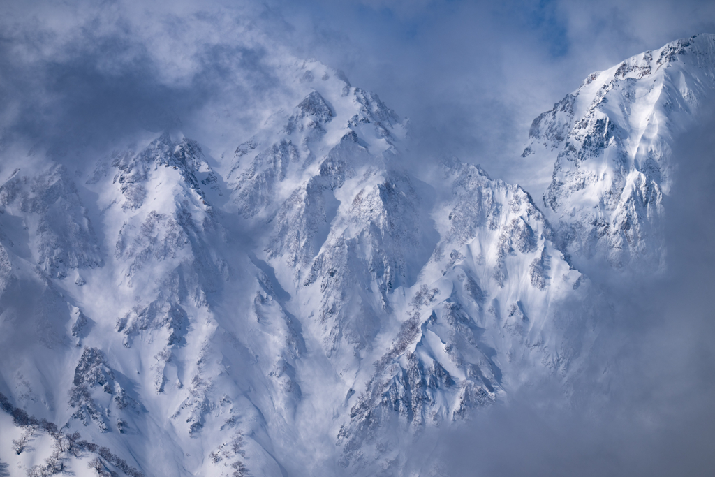 今日の雪山