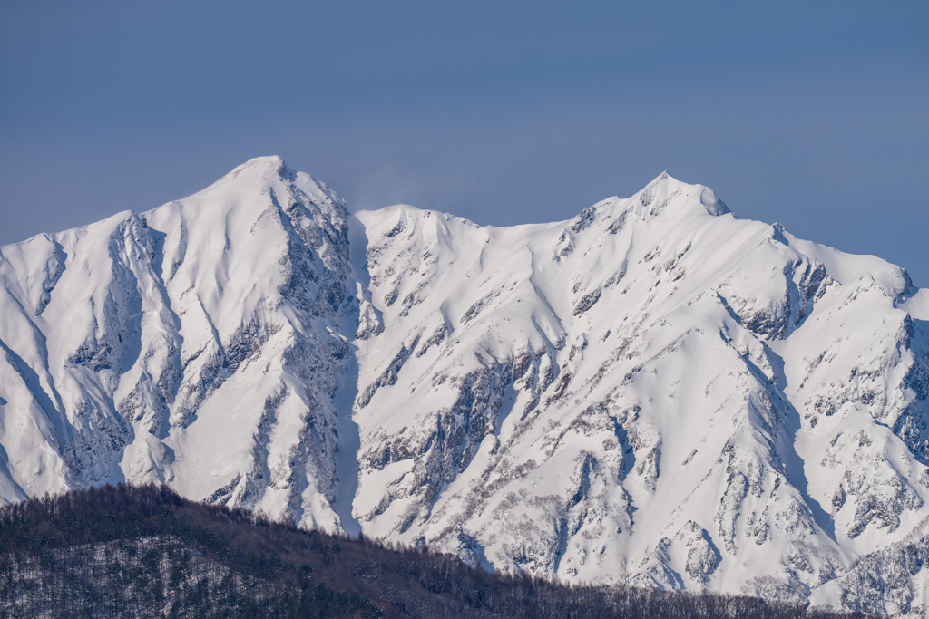 今日の雪山