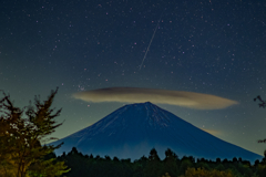 富士と流星